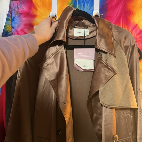 Nap Loungewear - Double breasted long trench coat. - Picture 2 of 2